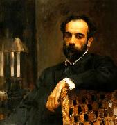 Valentin Serov, Portrait of Isaac Levitan by Valentin Serov